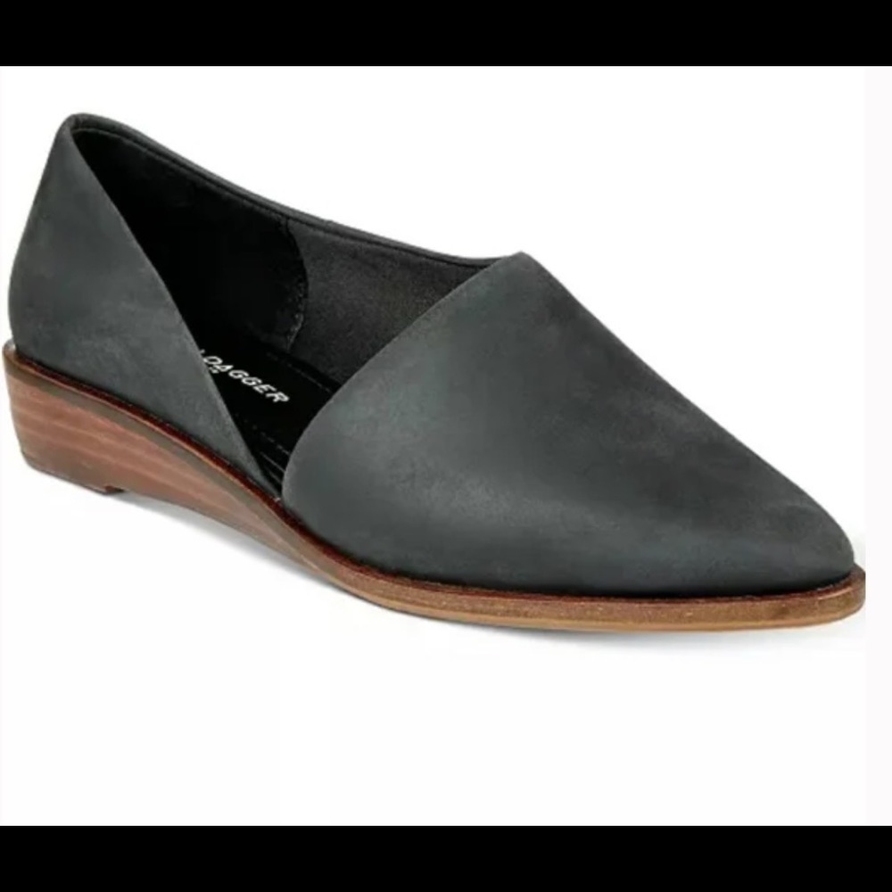 Kelsi Dagger Brooklyn Black Vegan Leather Aster Flats
